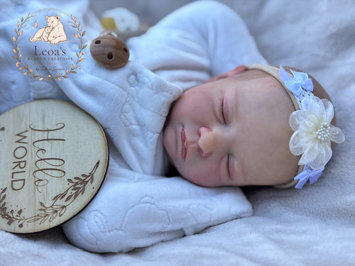 Alyssa Cuddle — handmade reborn baby doll by Leoa's Reborn Creations, Perth WA
