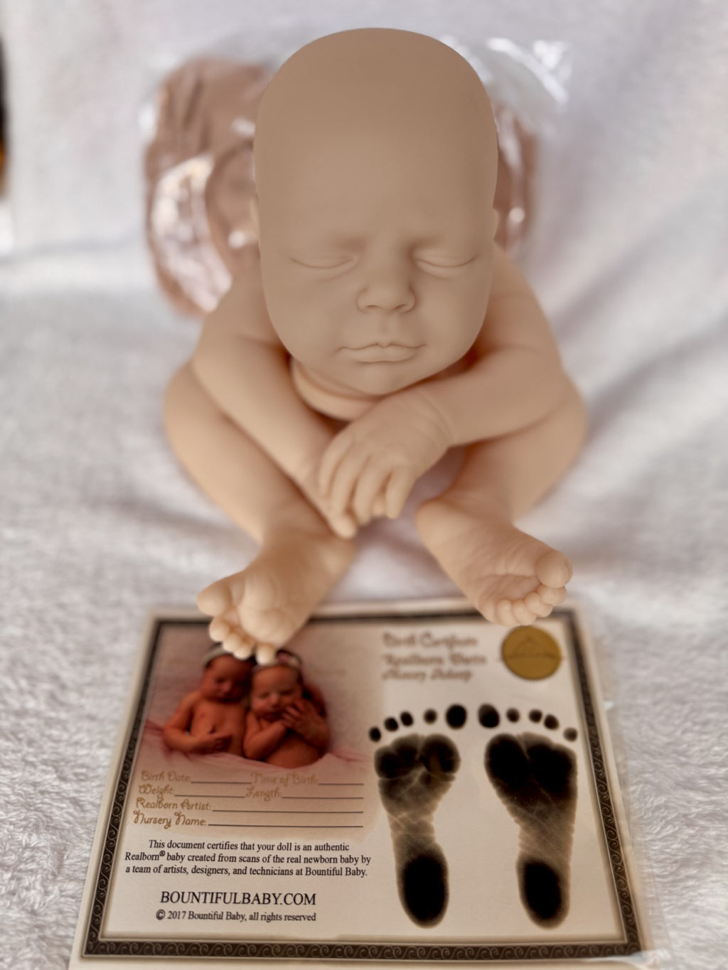 Macey Asleep — blank unpainted reborn doll kit, authentic sculpt from Leoa's Reborn Creations