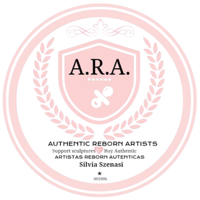 Authentic Reborn Artists member badge: Silvia Szenasi, member 001006