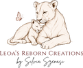 Leoa's Reborn Creations logo — a lioness and her cub