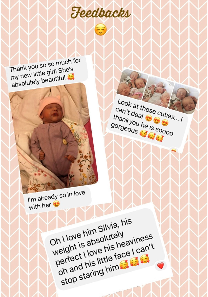 Message from Bronte S: Thank you for creating such a unique little baby. You certainly do a wonderful job with creating them. I'd like everyone to meet Daisy, reborned by the amazing Leoa's Reborn Creations — she is absolutely perfect. I'm so excited and honoured to have another one of your babies.
